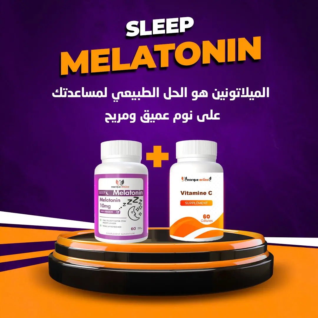 Vitamine C & Mélatonine – Sommeil Réparateur & Immunité (60 gélules)