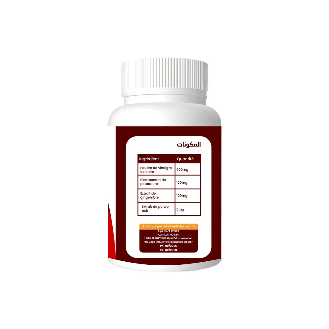 Vinaigre de Cidre 60 Gélules – Détox Naturelle & Bien-être Digestif